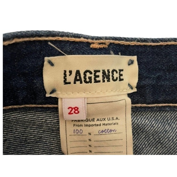L'Agence Rockie Denim High Rise Destroyed Cigarette Leg Jeans 28 Newberry Wash - Picture 8 of 8